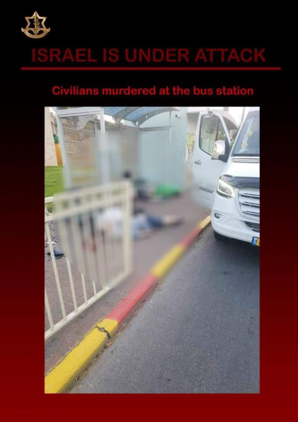 Civilians who fled to a bus station were gunned down by Hamas.