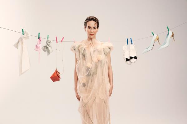 Sarah Paulson wearing a dress.