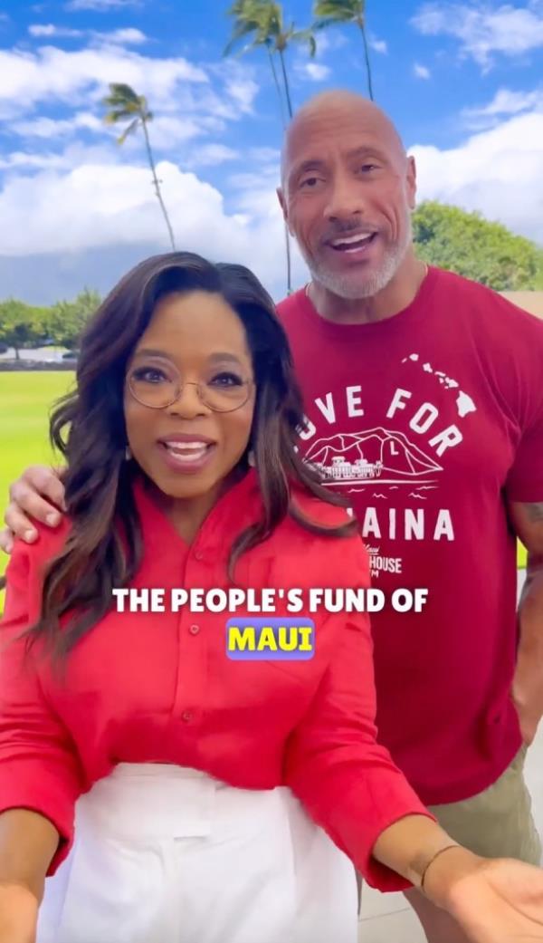 Oprah and Dwayne Johnson. 