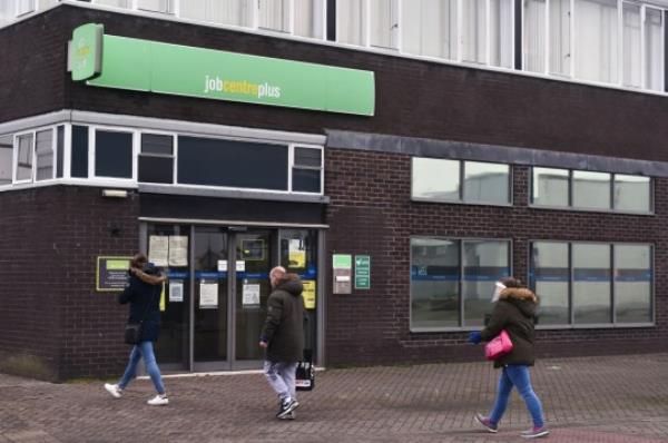 People walking into a Jobcentre
