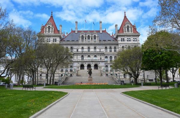 Exterior of the New York state Capitol in Albany, N.Y. Tuesday, May 2, 2023.
