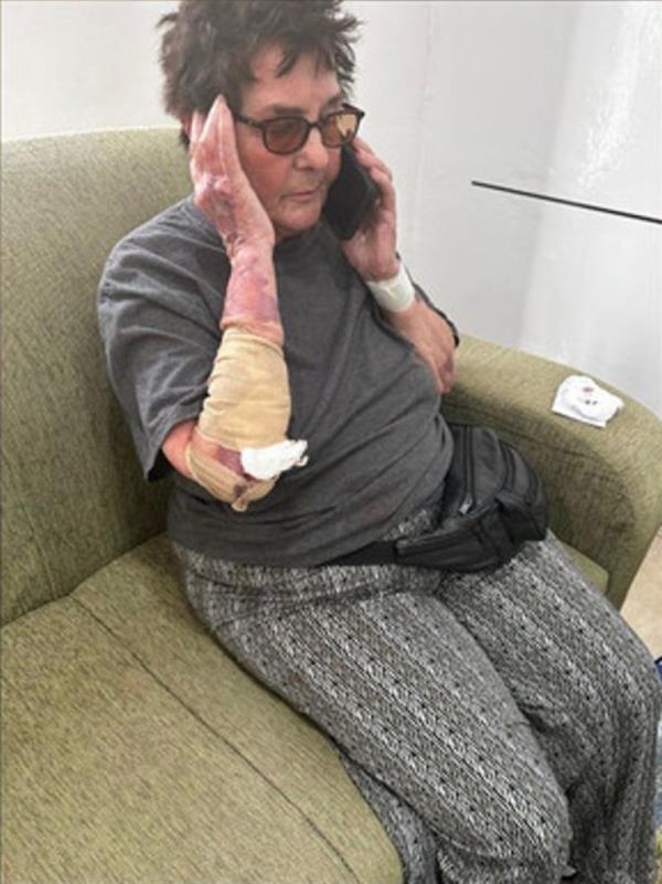 One elderly passenger that was abandoned.