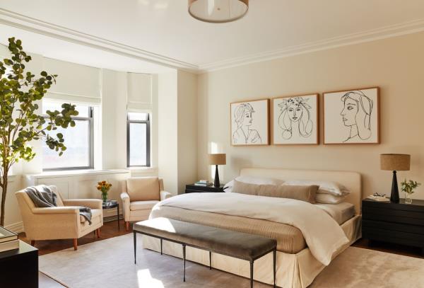 A bedroom inside the Astor.