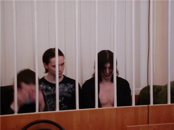 Satanists seen in court during trial 