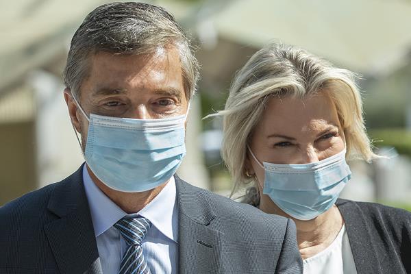 Rebecca Grossman, co-founder of the Grossman Burn Foundation, arrives at Van Nuys Courthouse for her preliminary hearing. Grossman is charged with murder and other counts stemming from a crash in Westlake Village that left two young brothers dead