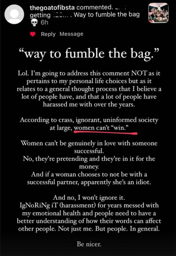 Nikki Spoelstra addresses a comment that she 