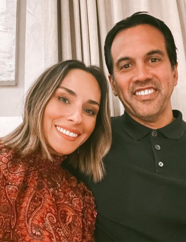Erik Spoelstra and Nikki Spoelstra in October 2021. 
