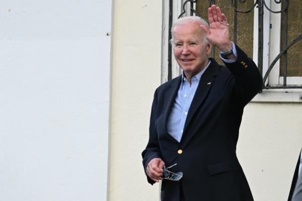 Joe Biden waves