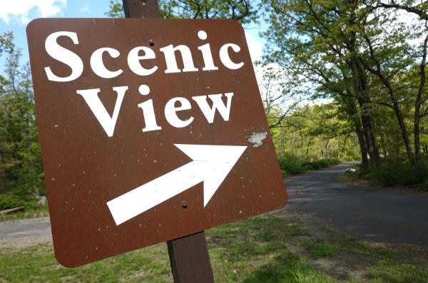 scenic view sign at Bear Mountain State Park