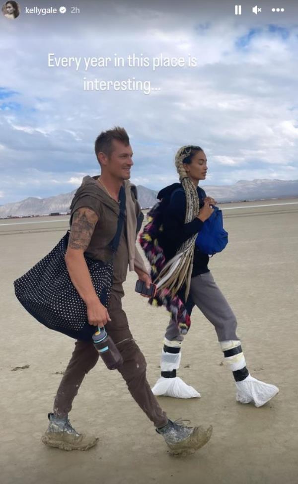 Kelly Gale and fiance Joel Kinnaman escape Burning Man chaos after flooding