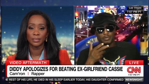 Rapper Cam'ron and CNN anchor Abby Phillip during a surprising interview