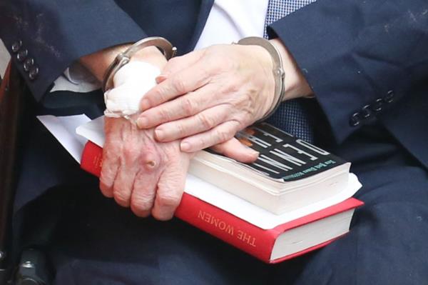 Weinstein was seen holding the books 