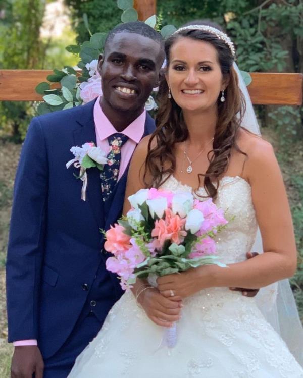 Alix and Sandro Dorsainvil on their wedding day 