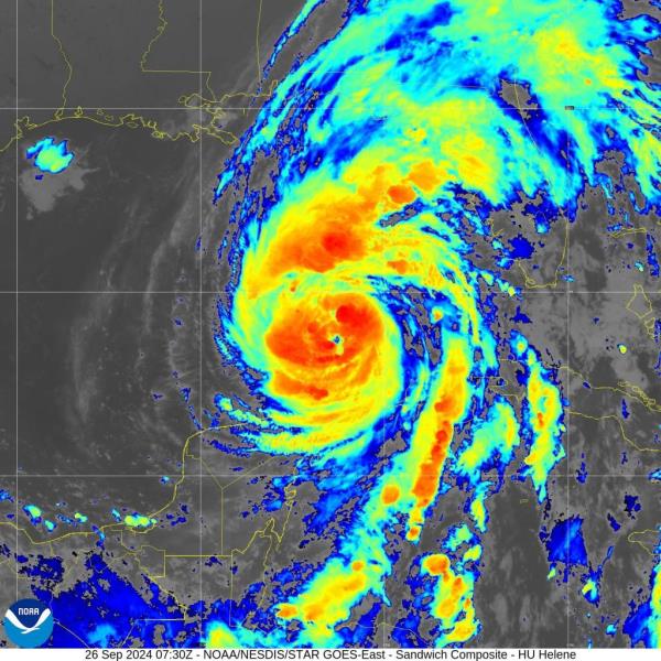 Hurricane Helene formed an eye Thursday morning. 