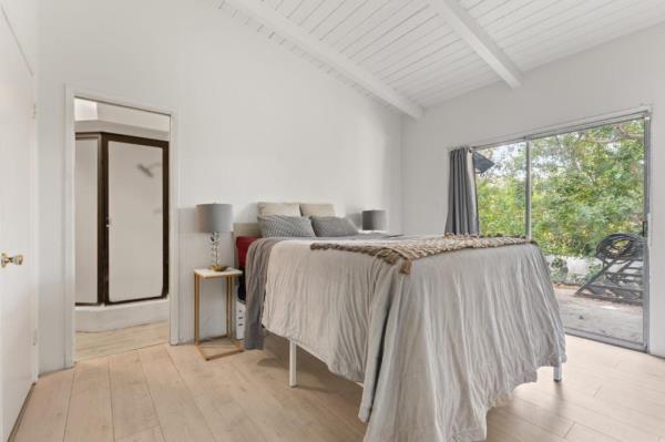 Built on a knoll, the home overlooks LA