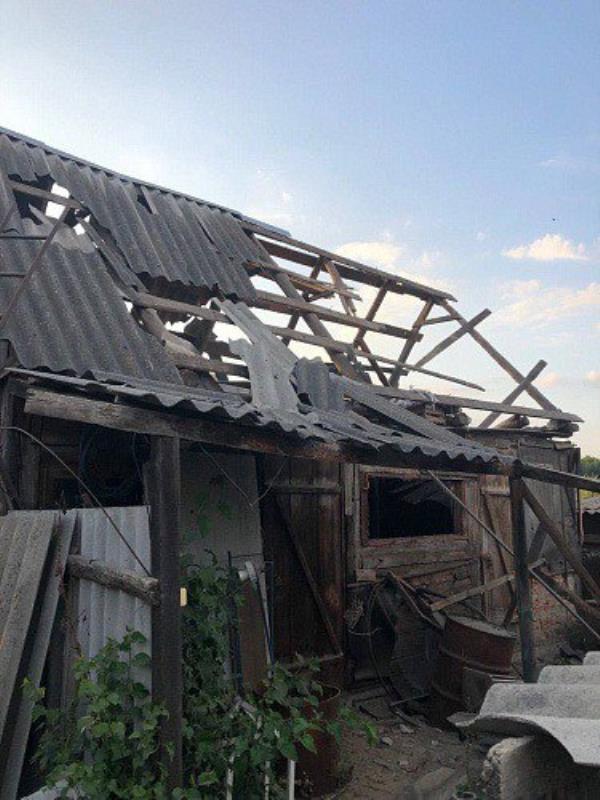 Destroyed home in Belgorod region after a drone attack 