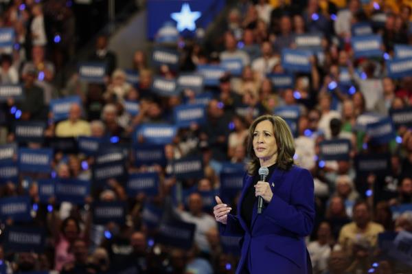 Vice-president KAMALA HARRIS at a Freedom Rally Fiserv Forum.