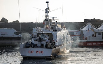 A rescue boat with rescue perso<em></em>nnel on board resumes search operations for British tech entrepreneur Mike Lynch'