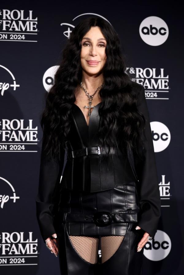 Cher in the press room at the 2024 Rock & Roll Hall Of Fame Induction Ceremony
