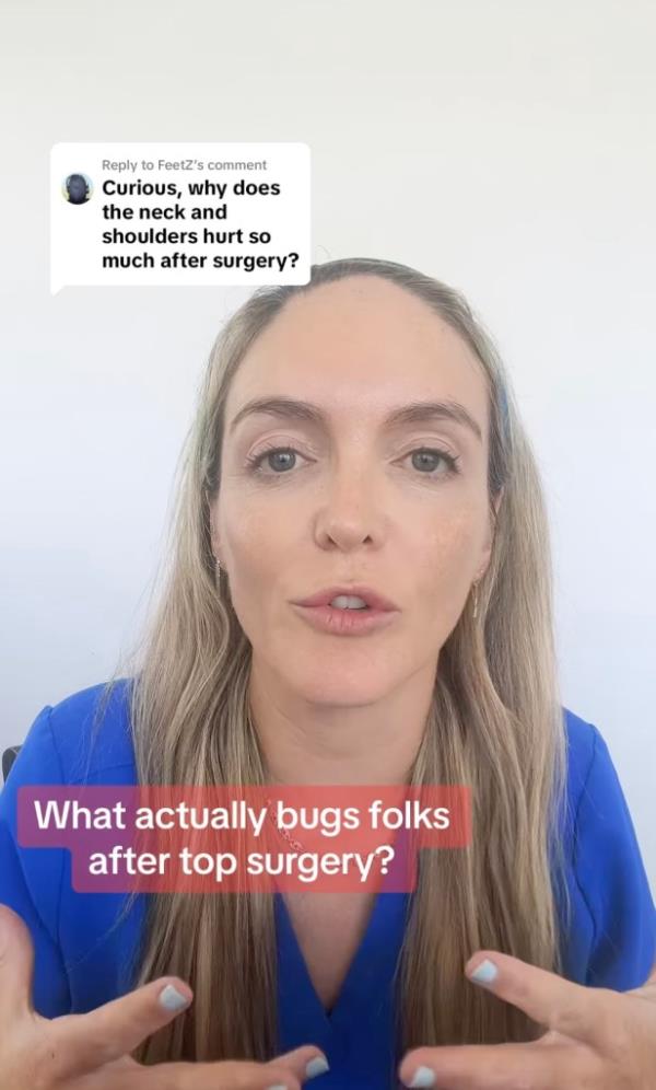 Dr. Gallagher, a woman with long blo<em></em>nde hair, active on social media promoting her gender surgery clinic