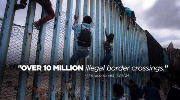 A photo of the US border fence.