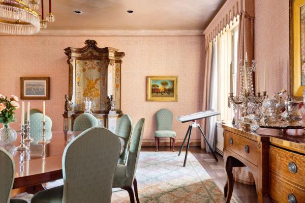 A dining space with lots of light.