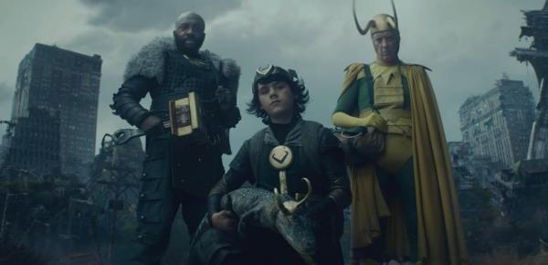 Richard E. Grant, Deobia Oparei, and Jack Veal in 