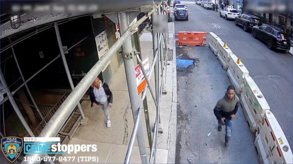 A surveillance image of the male suspect in the Upper East Side mugging.