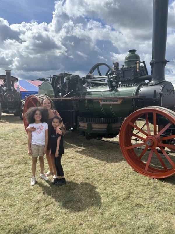 Do<em></em>nia since beating her cancer with her two children 11 and eight