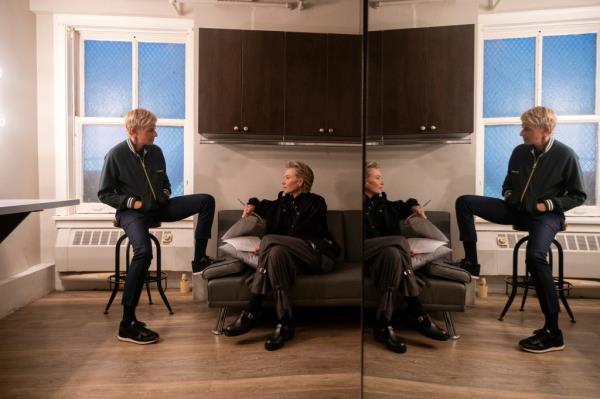 Ellen DeGeneres and wife Portia de Rossi in a promo photos for 