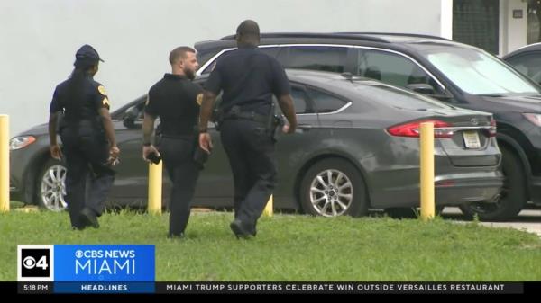 Florida authorities are searching for a gunman who shot three women during an argument over the election in Miami early Wednesday, leaving one of the victims in critical condition. 