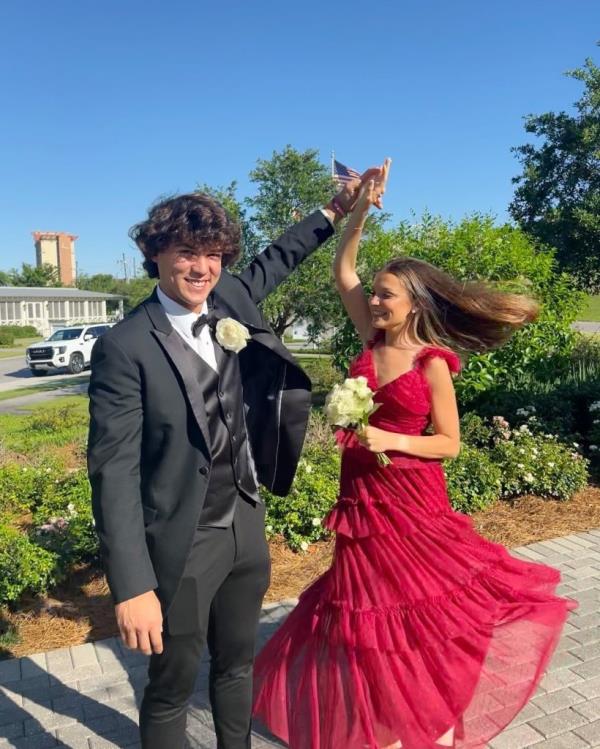 Cameron Robbins with a friend.