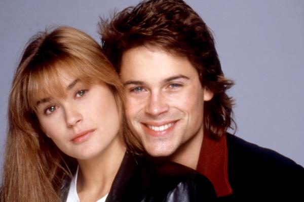Demi Moore and Rob Lowe in 1985.