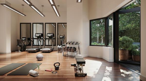 Among the amenities: a gym.