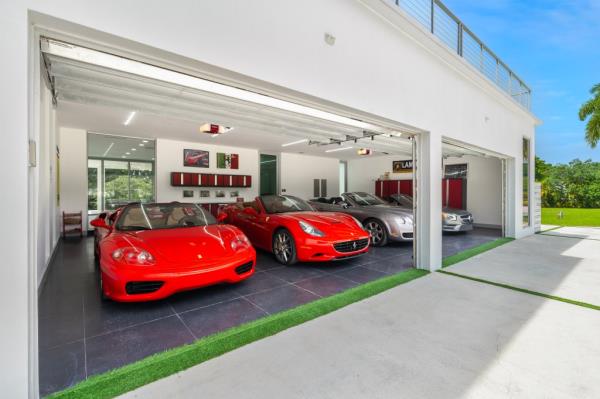 Vroom! Two four car garages showcase your wheels