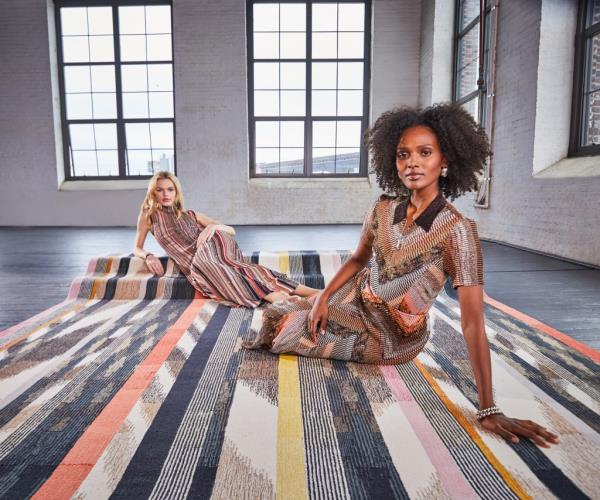 A group of women sitting on vibrant STARK x Missoni 2024 rugs