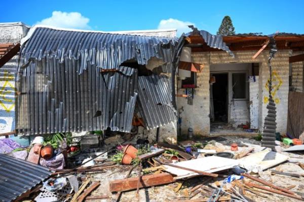 Homes were completely destroyed in the brutal attack (Picture: Getty Images)