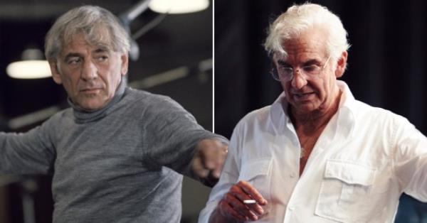 Leo<em></em>nard Bernstein and Bradley Cooper as the composer in Maestro