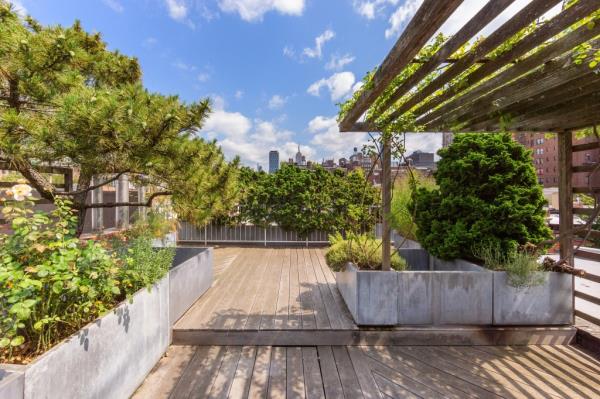 Exterior of the townhouse's garden area.