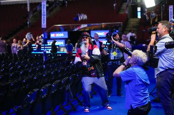 Stephen Colbert at the 2024 Democratic Natio<em></em>nal Convention