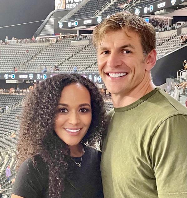 Elizabeth Hunterton with her husband.