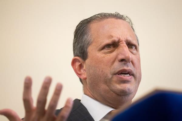 NYC Comptroller Brad Lander speaks during a press co<em></em>nference on fighting corruption in co<em></em>ntract procurement on Tuesday, September 17, 2024 in New York City. 