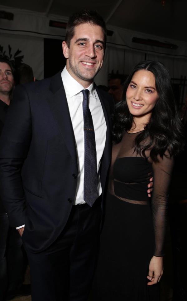 Aaron Rodgers and Olivia Munn seen at the Los Angeles Premiere of Lionsgate's 
