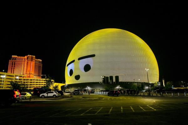 The exterior facade of the Sphere has many different custom looks.