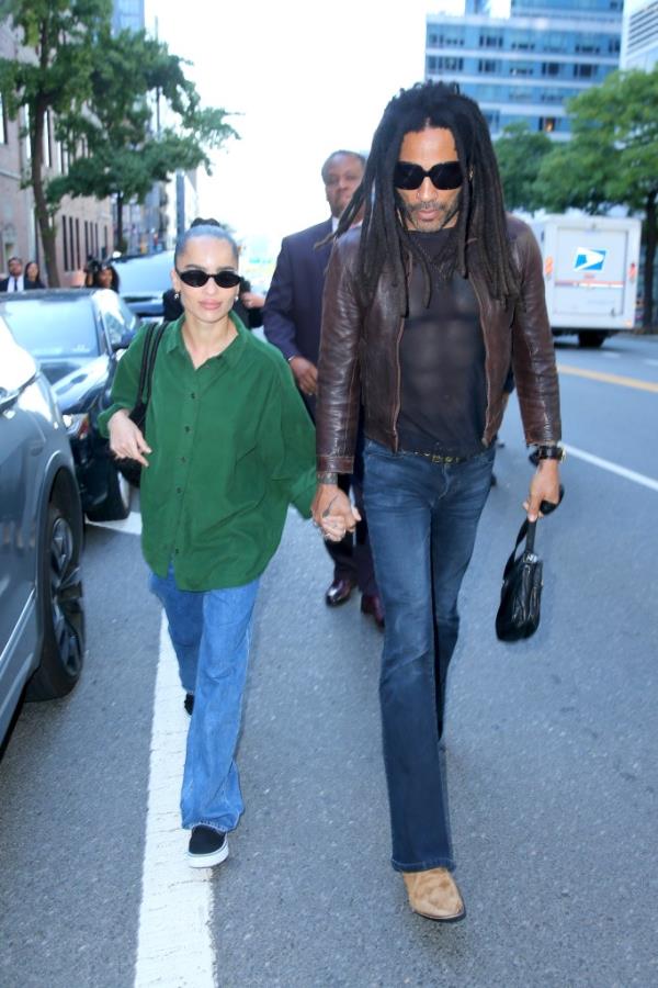 Lenny and Zoe in New York City holding hands.