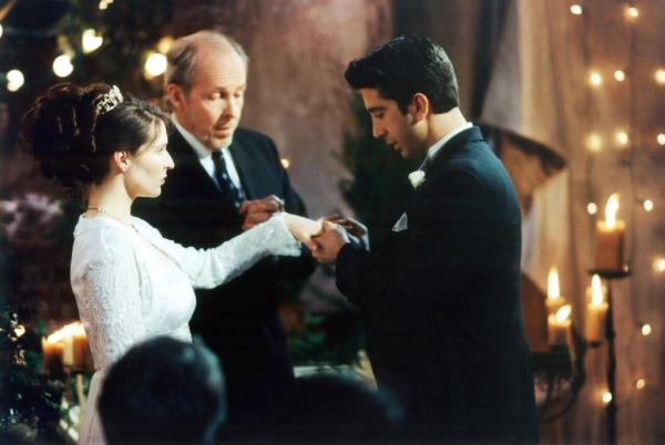 Helen Baxendale as Emily Waltham marries Ross in Season 5 of 