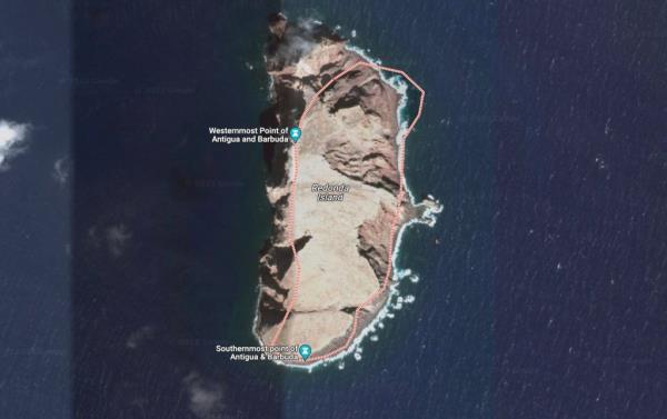 Redo<em></em>nda Island from above, map image.