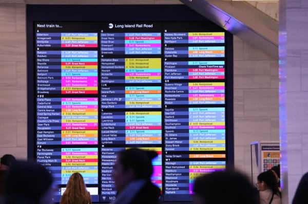 LIRR departure board