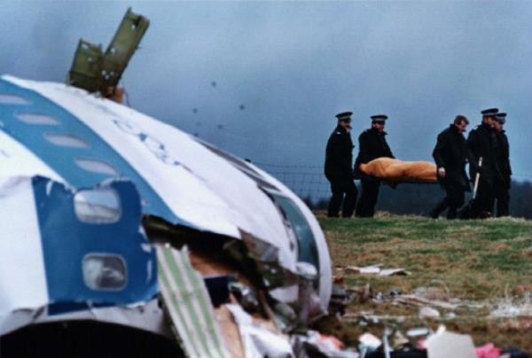 The crash site in Lockerbie.