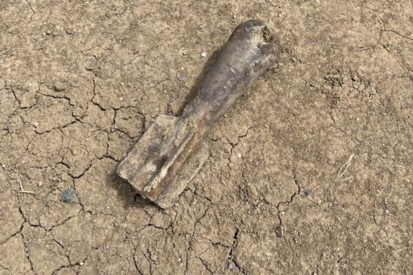 A Cast iron mini bomb found at a Colorado co<em></em>nstruction site.